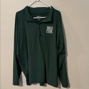 Gold Peak Green Quarter-Zip Pullover